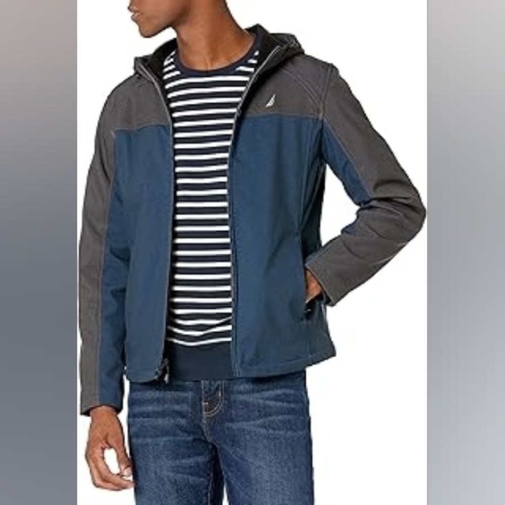 Medium Nautica Men's Blue and Gray Jacket